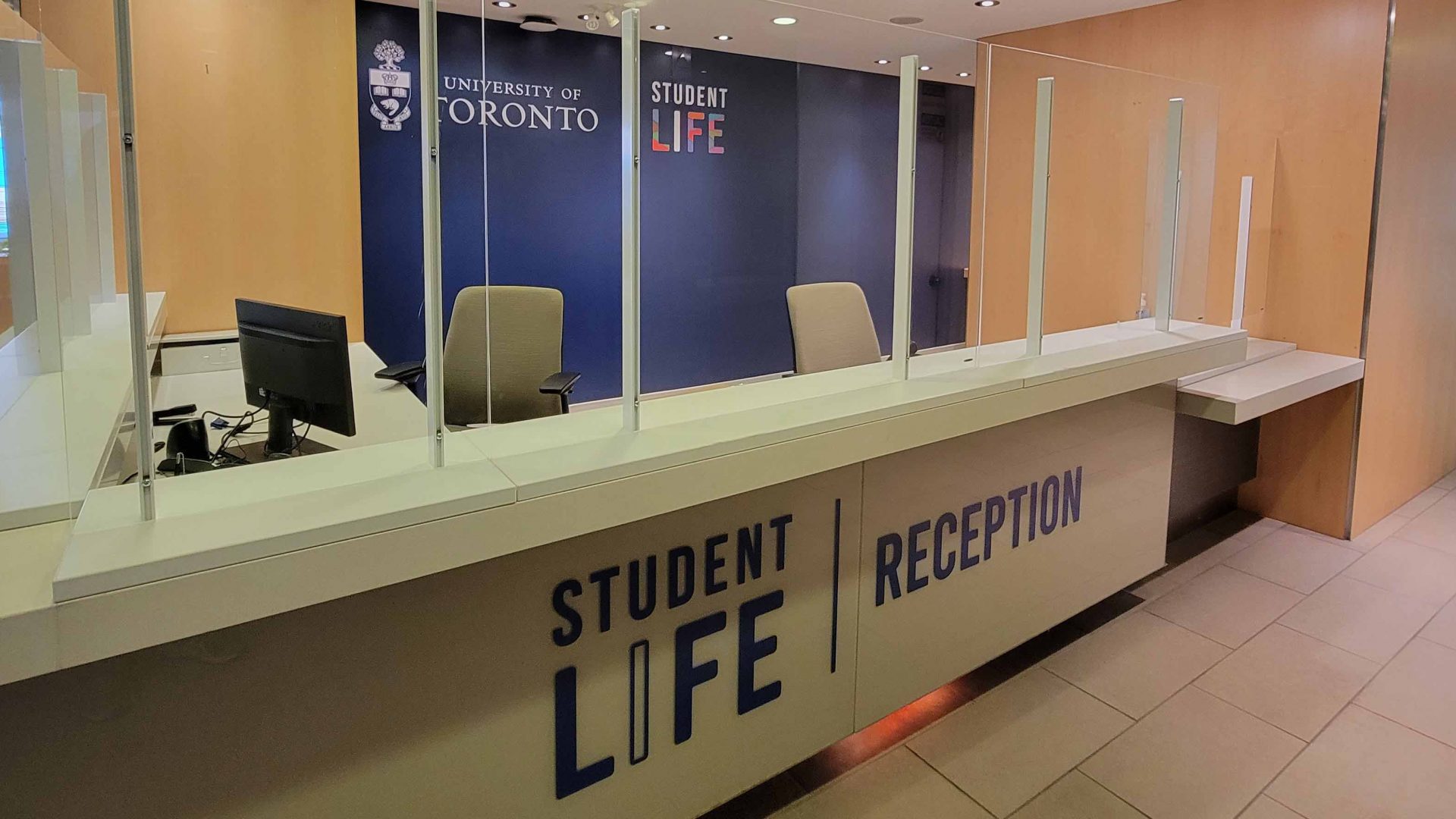 Student Life reception desk
