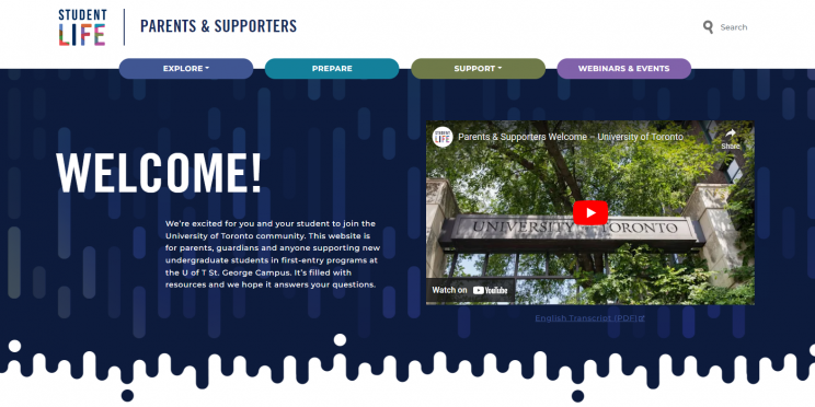 parents and supporters website