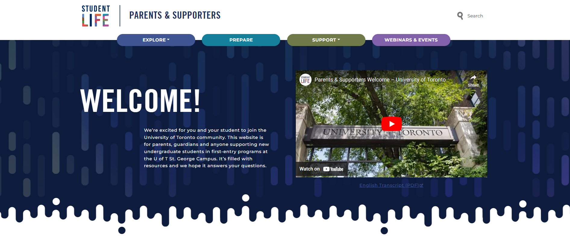 parents and supporters website