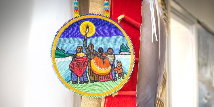 Beaded Version of painting at First Nations House