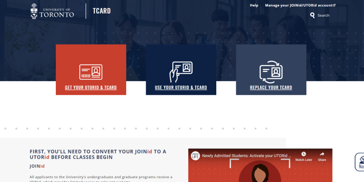 TCard website