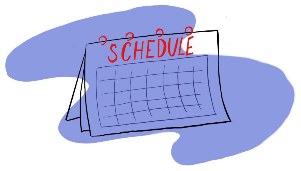 doodle of a schedule calendar 