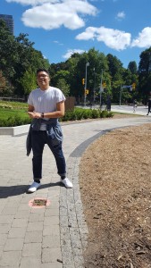 Student Leader Edwin Chacon shows us Queen's Park