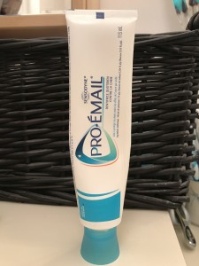 Toothpaste bottle standing up