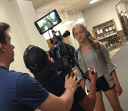 Student being filmed