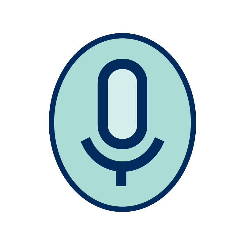 A microphone icon 