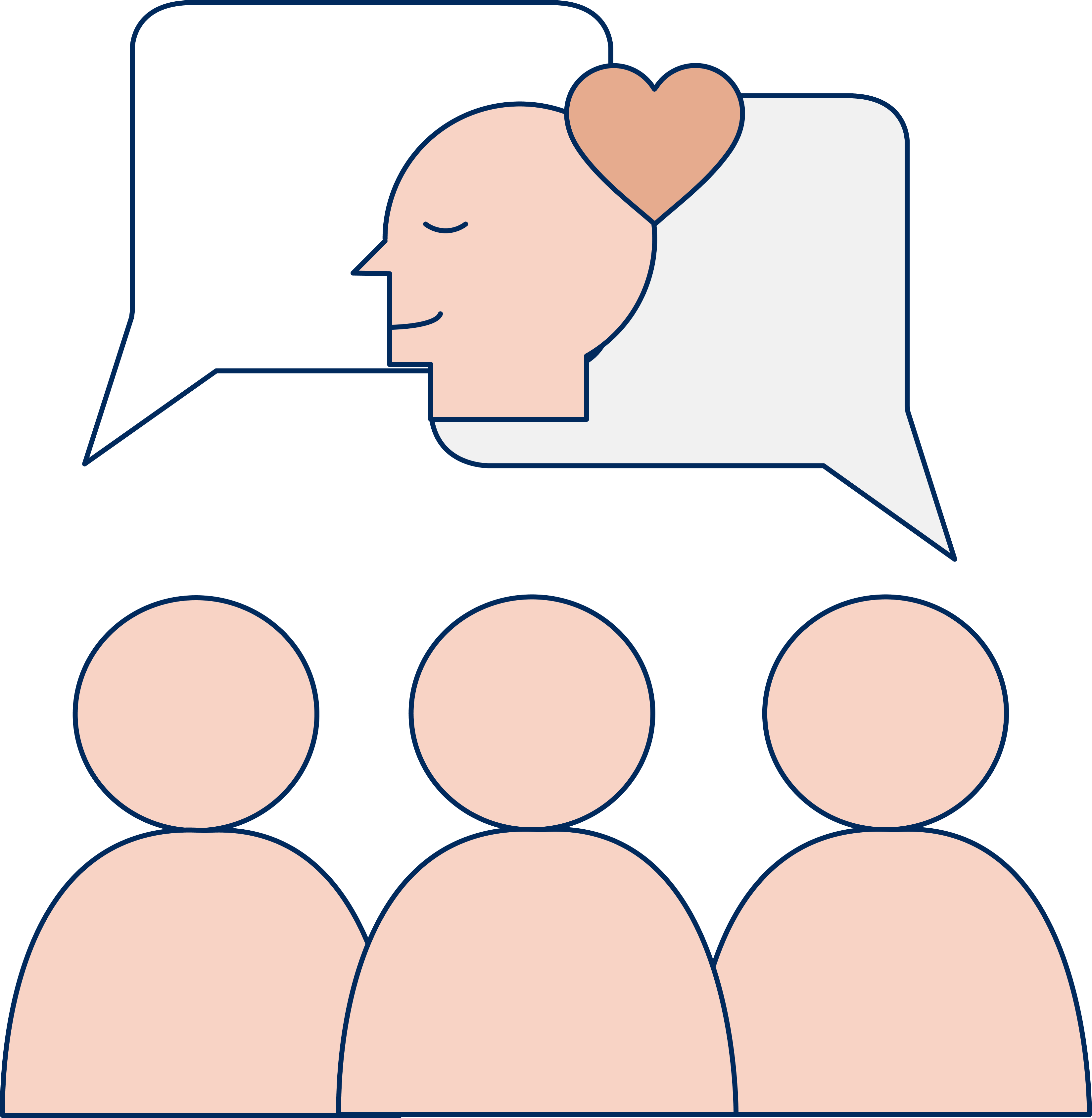 3 people with speech bubble