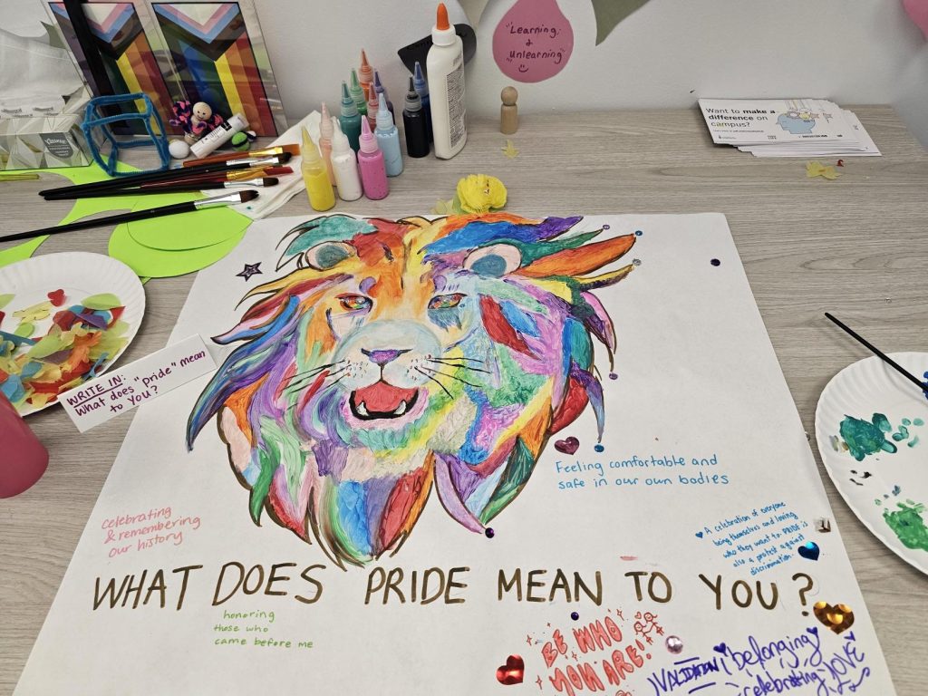 Image of a colorful lion drawn by the members from the Innovation Hub.