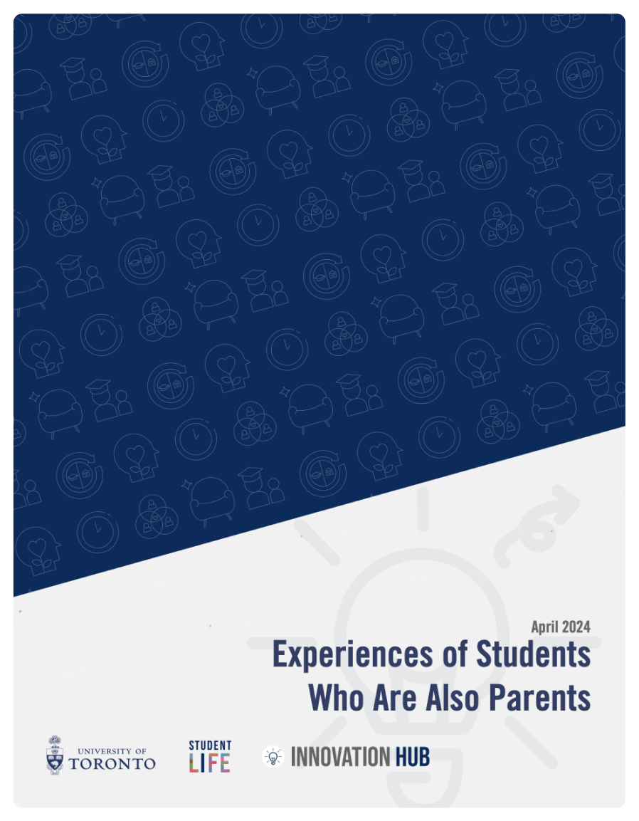 Cover image for the "Experiences of Students Who Are Also Parents" report