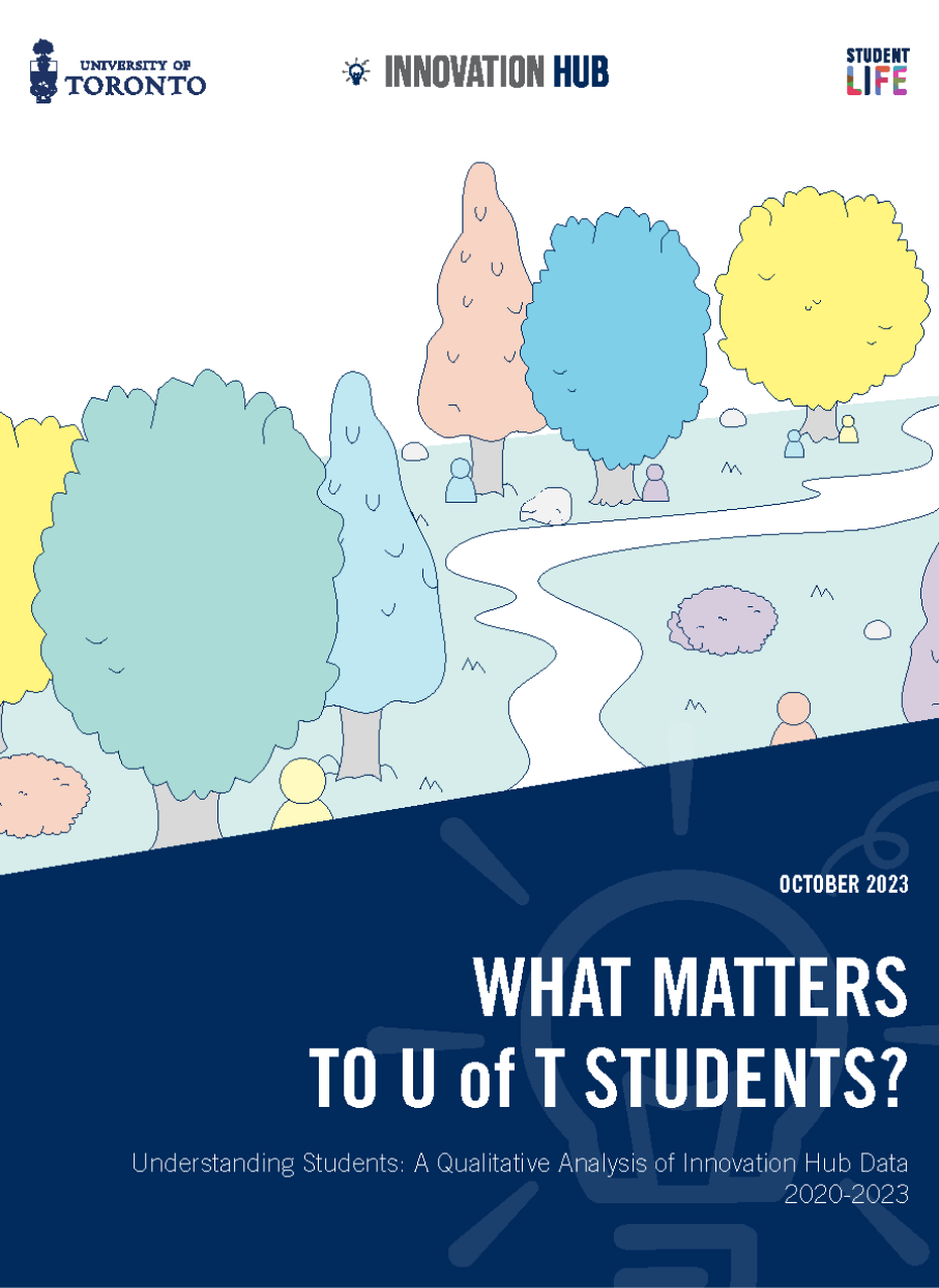 Cover image for 'What Matters to U of T Students?' report