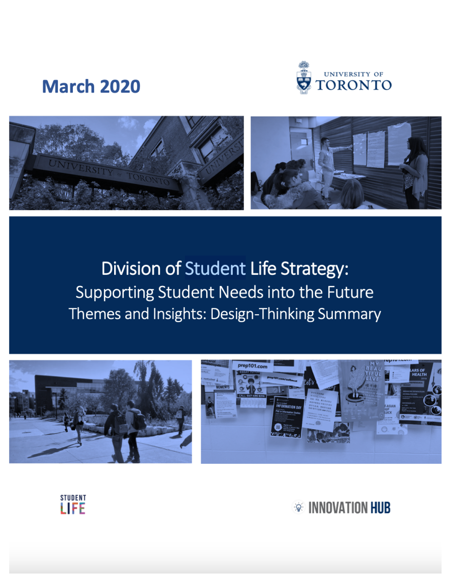 Report cover for Student Life Strategy: Supporting Student Needs into the Future