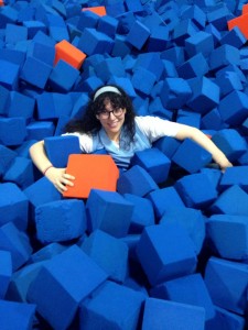 Yours truly, stuck in a foam pit. VIA ISABEL GANA, UTSC PACE