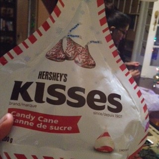 Picture of Hershey's candy cane kisses chocolate package
