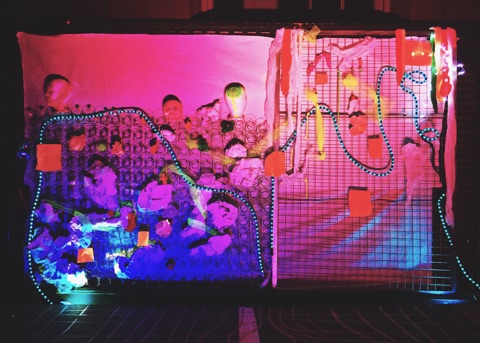 One of the art instillations created by the AVSSU, that acted as the stage backdrop