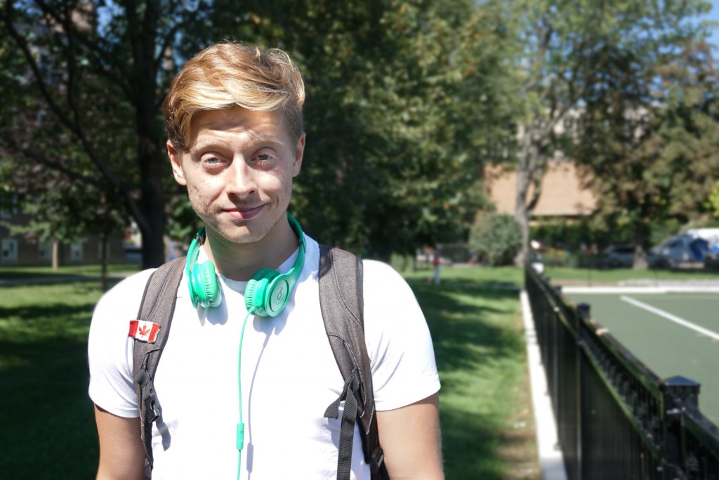 Portrait of Matt in front of Varsity fields 