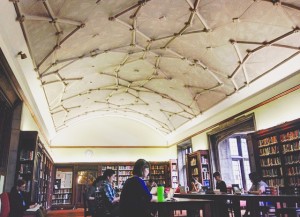 picture of the hart house library ceiling