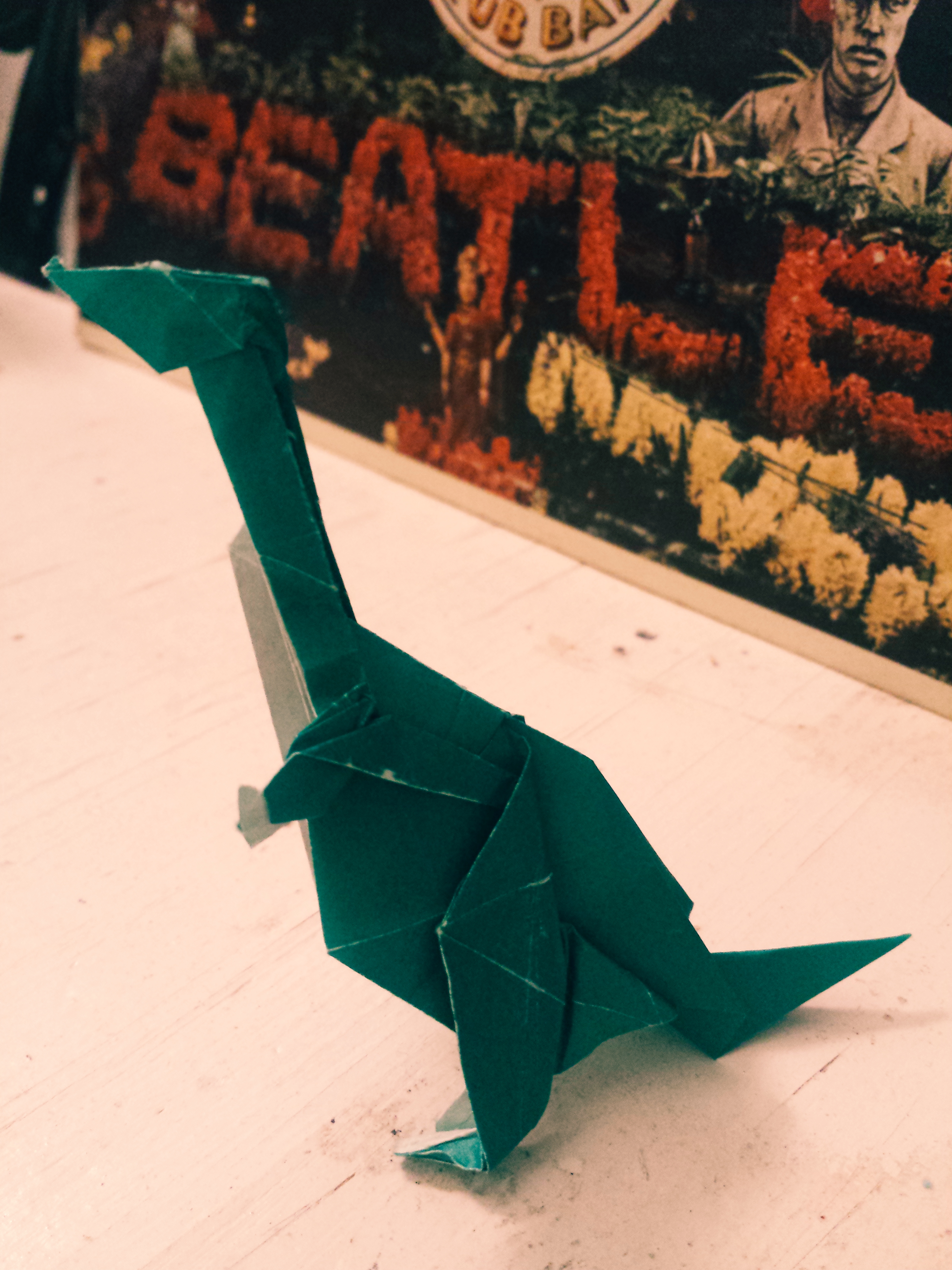 A close-up of my dinosaur model.