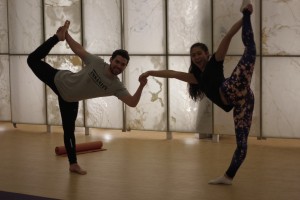 David and Nikki of the UC Yoga Club, looking very pro might I add.
