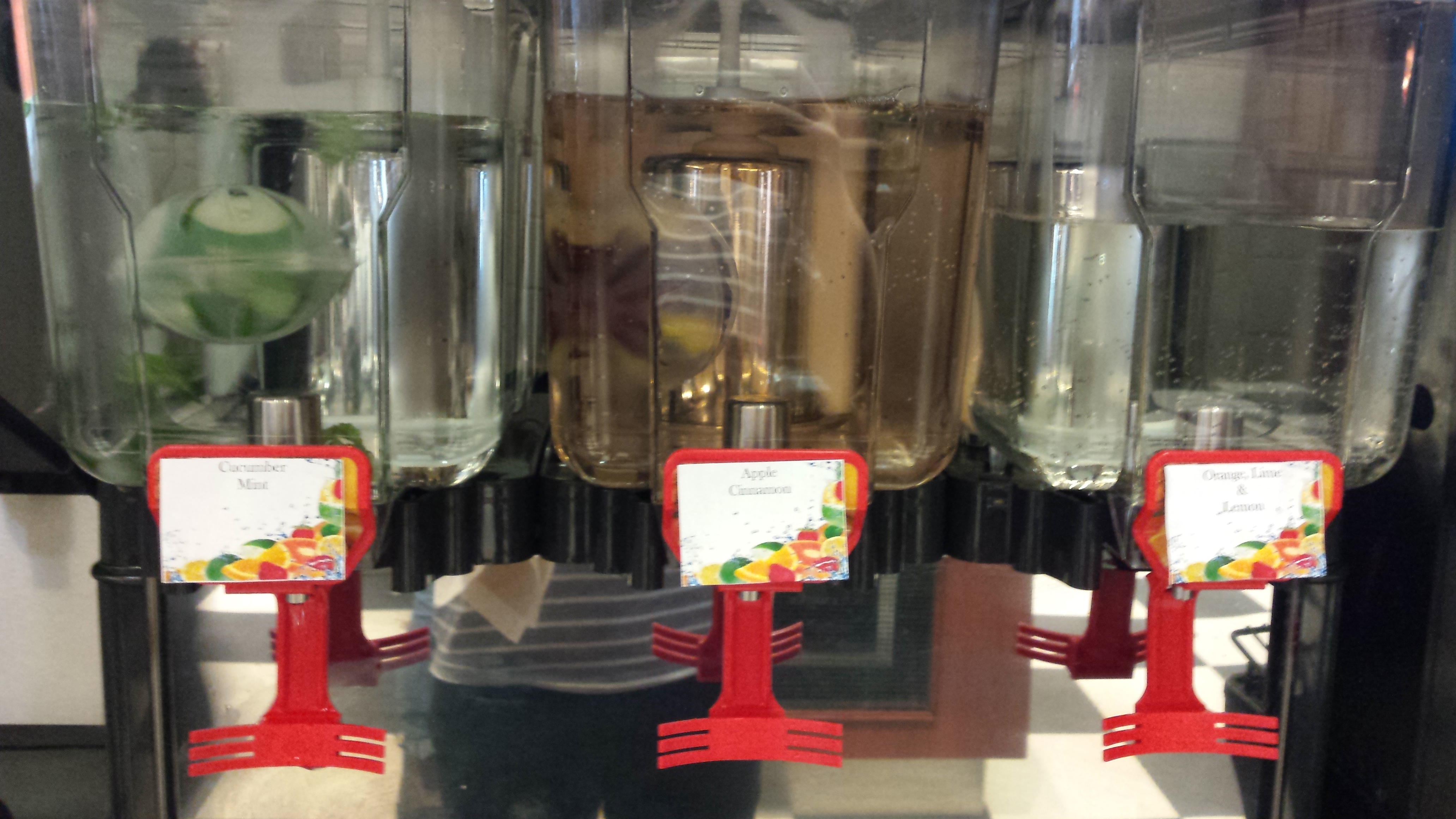 The residence dining hall I eat in just introduced infused water stations. I am SO excited!