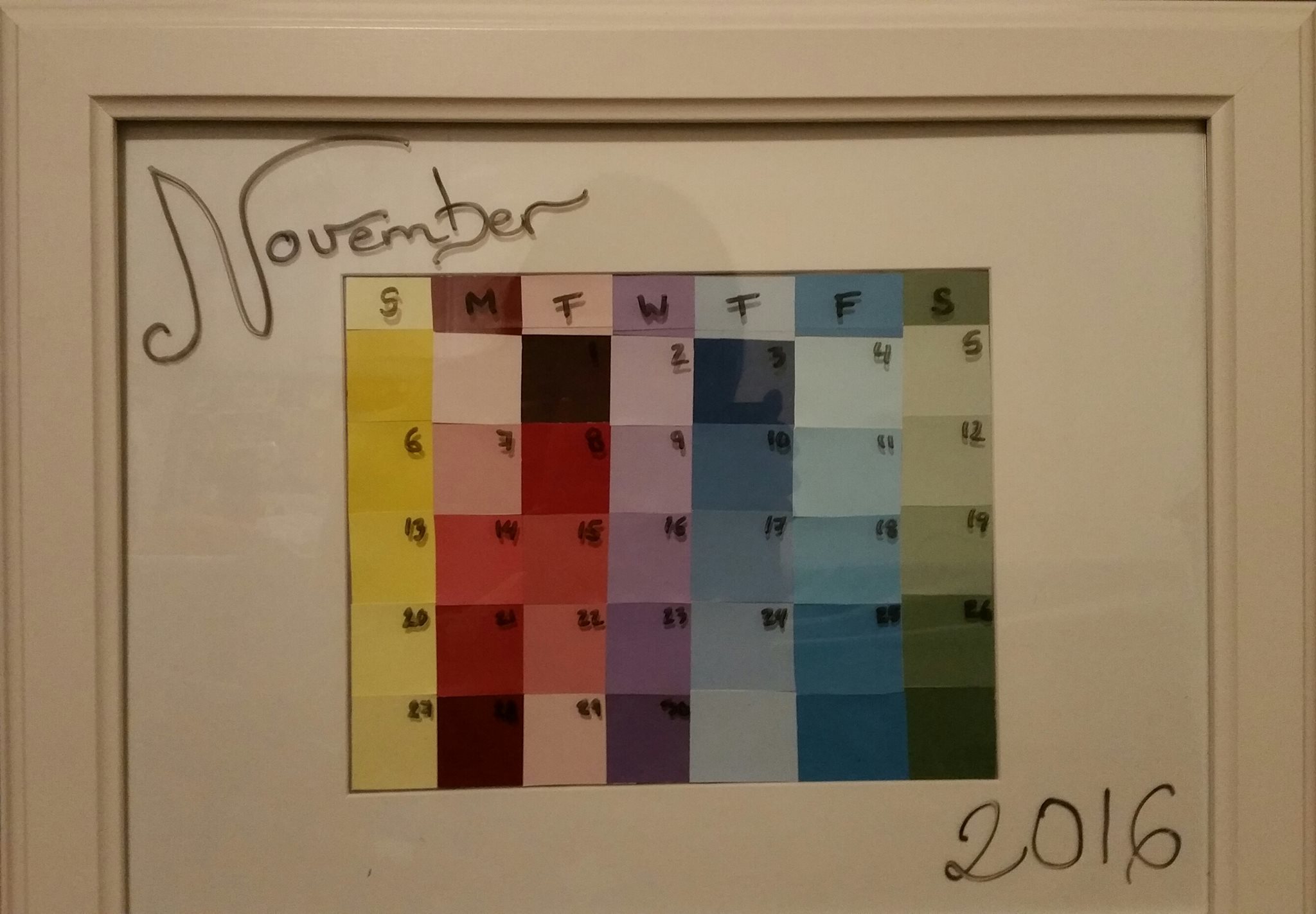 My November Paint-Chip Calendar