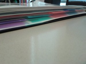 Picture of binder with dividers for each subject