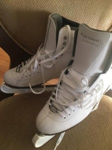 A photo of Annette's new skates.