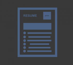 A crude illustration of a resume 