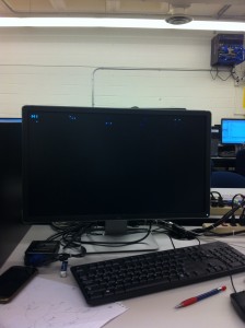 Picture of a computer in a computer lab