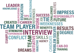 A wordle of job-related words