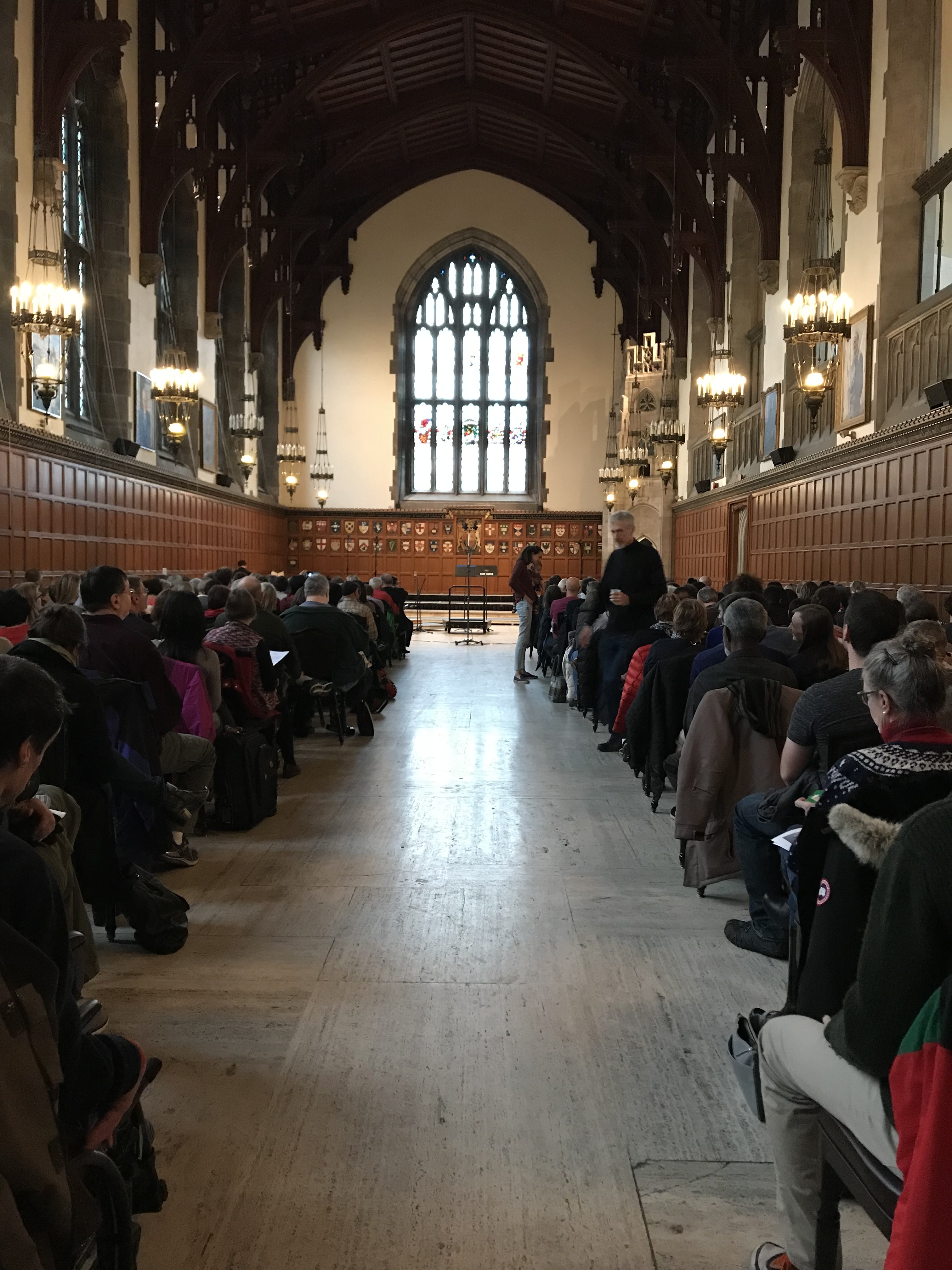 A picture of Great hall in Hart House where the concert was located
