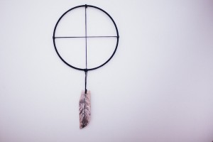 Indigenous medicine wheel dreamcatcher
