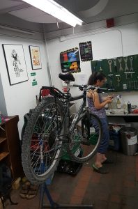 bikeon bike stand in bike workshop