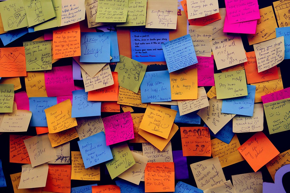 Lots of post-it notes