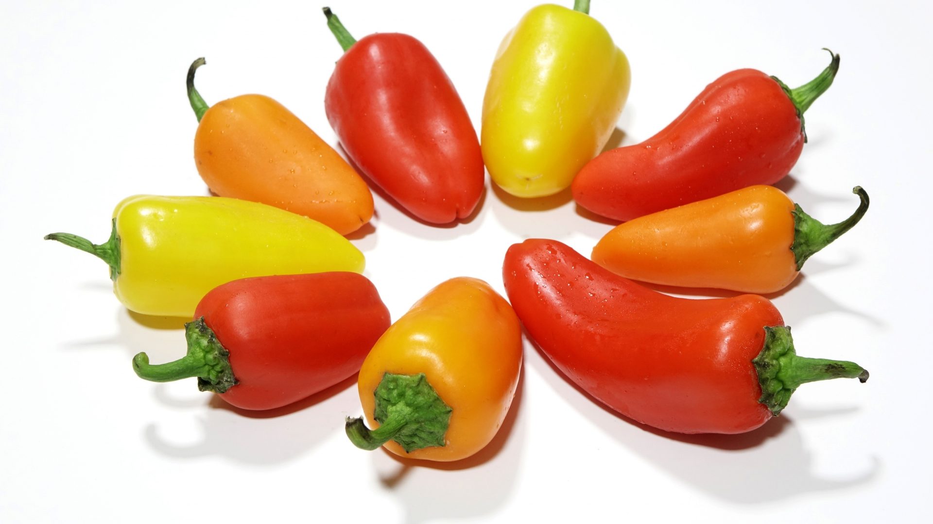 A stock photo of some little peppers. Caption: Tasty, tasty variety