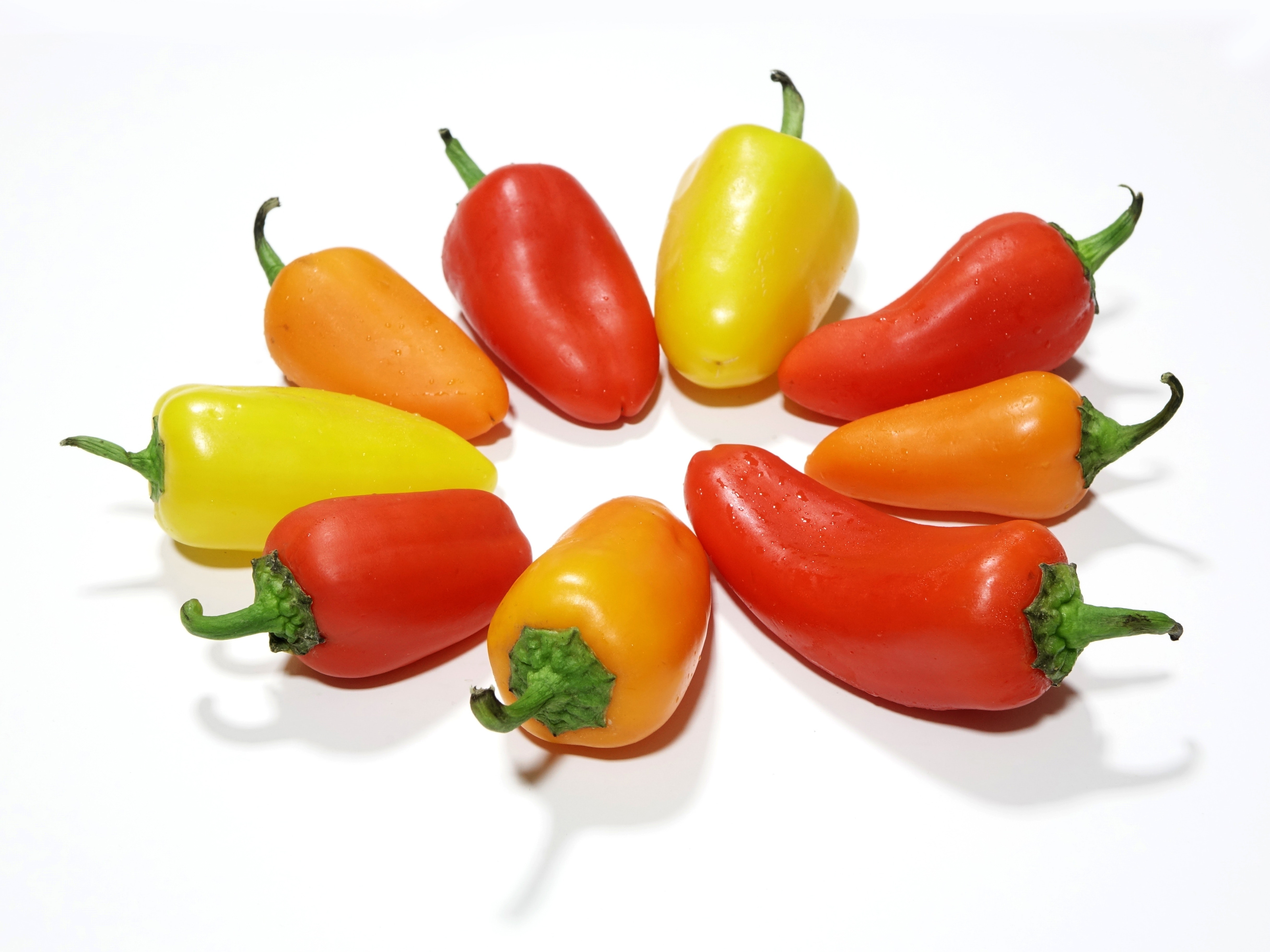 A stock photo of some little peppers. Caption: Tasty, tasty variety