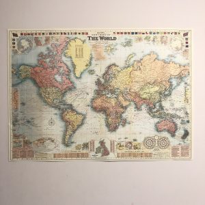 Map wall decoration poster.