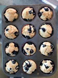 Picture of homemade blueberry muffins 