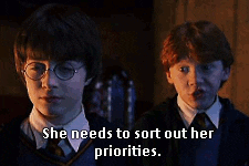 Gif of Ron Weasley from Harry Potter saying 
