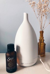 Picture of lavender oil and a diffuser