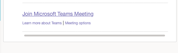 A picture of a Microsoft Teams meeting link
