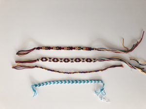 picture of 4 friendship bracelets I made