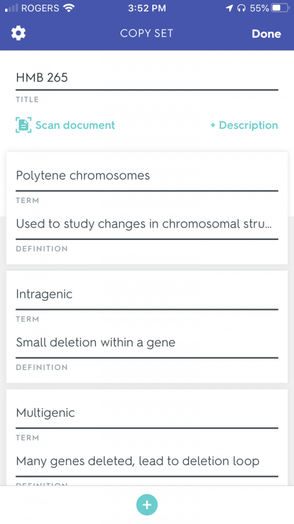 screenshot of my quizlet cue cards