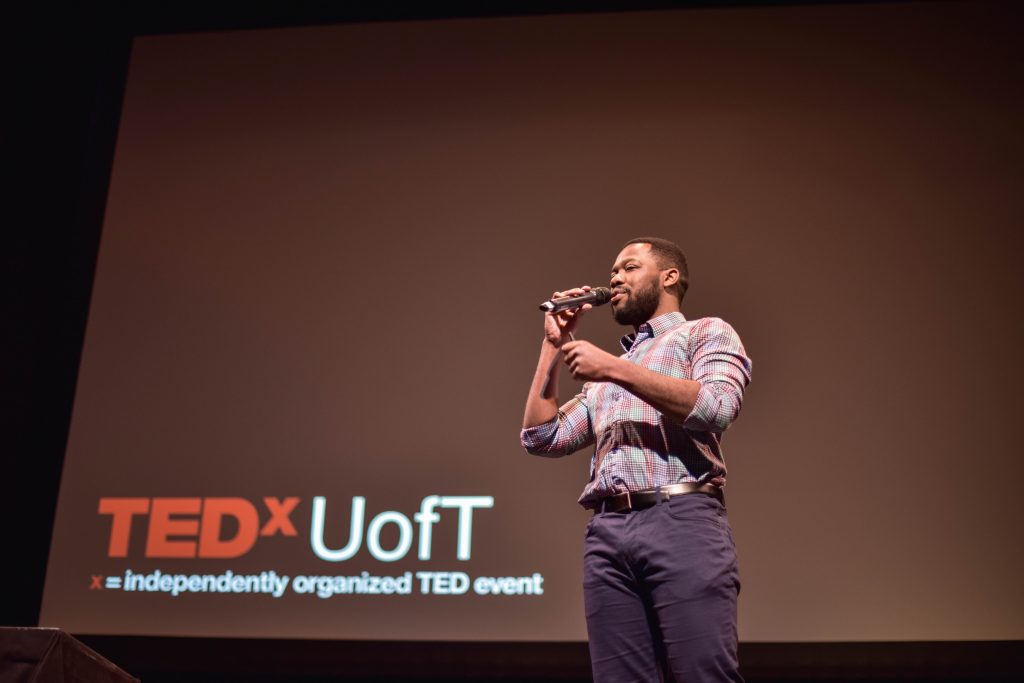 Speaker at a TedxUofT talk
