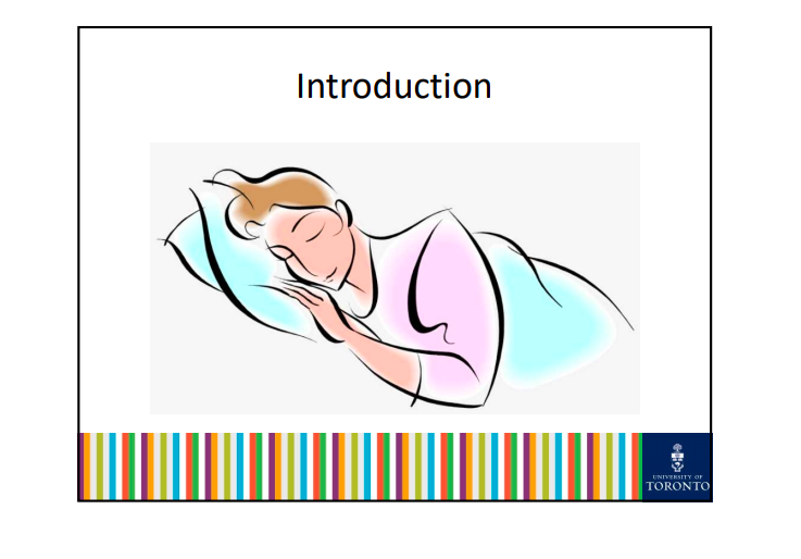 powerpoint slide from Sleep Well presentation