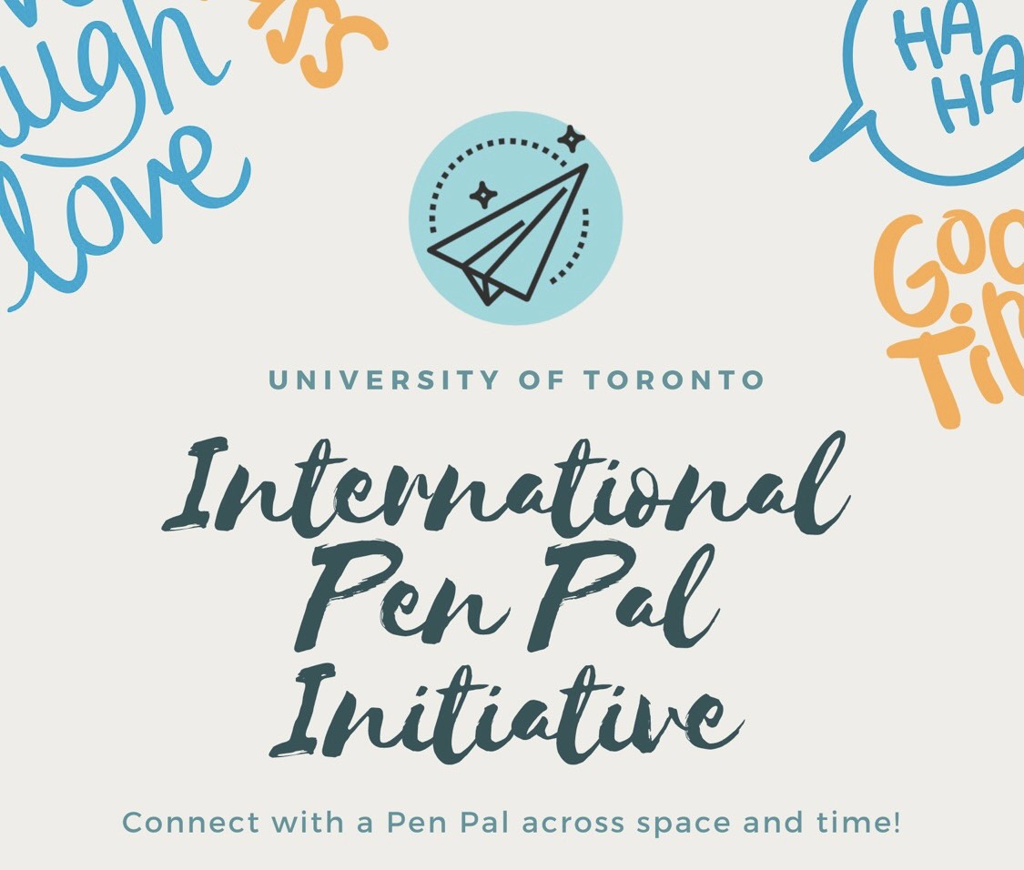 Poster that reads "international pen pal intitiative".