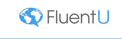 the words "fluent U" with the company logo and a picture of Earth