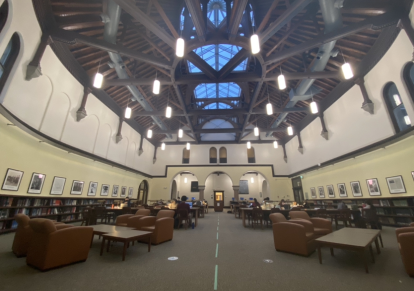 A picture showing the reading rooms at the Gerstein library