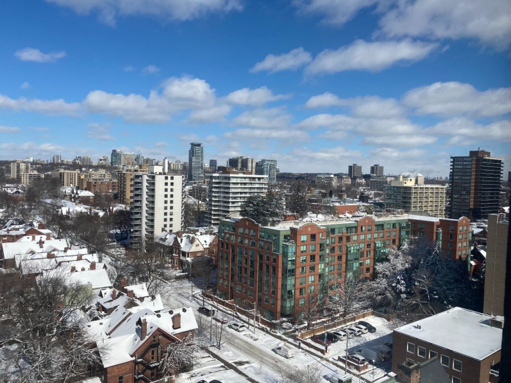 window view of Toronto buildings