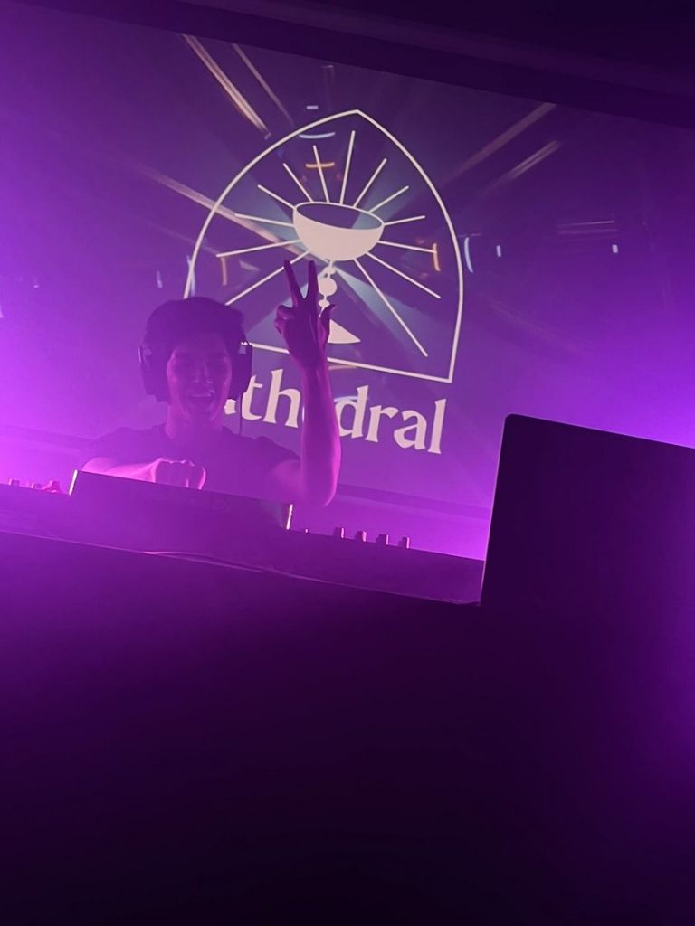 Razzak DJing at an event