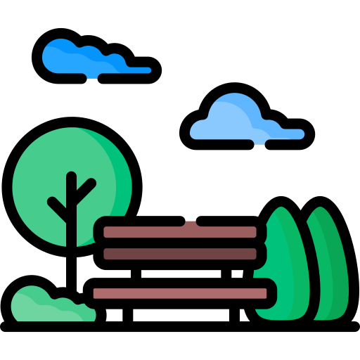 An icon of a park bench. Icons made by https://www.freepik.com